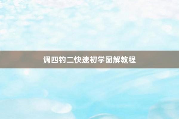 调四钓二快速初学图解教程